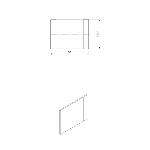 Панель боковая 1Marka  "ALISA MG" 170*75 L/R, изображение 2