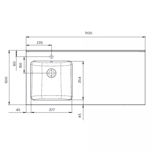 Раковина 1Marka Wash 110 Polytitan, изображение 7