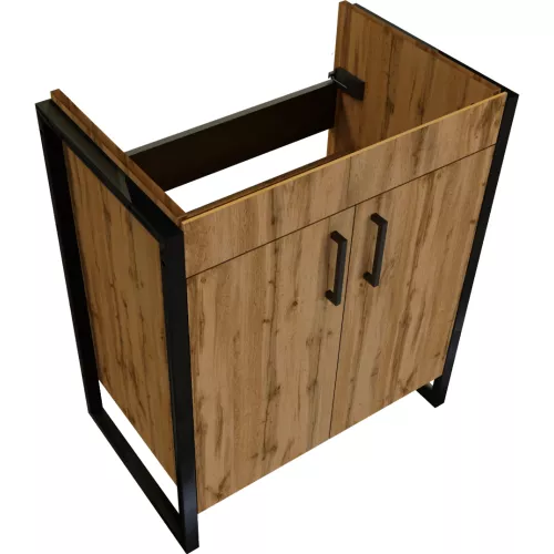 Тумба без раковины 1Marka Grunge Loft 70Н 2двери , дуб вотан, изображение 4