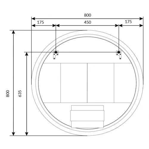 Зеркало 1Marka Amour 80 круглое, с сенсором, изображение 6