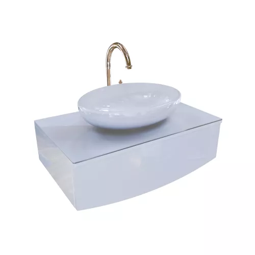 Тумба без раковины 1Marka Nega 60П/80П 1в.ящ белый, Выбрать размер: 60, изображение 3