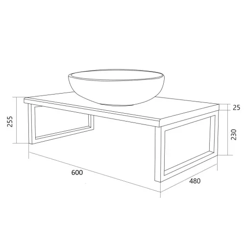 Столешница 1Marka GRUNGE LOFT , дуб вотан, Выбрать цвет: Дуб Вотан, Выбрать размер: 60, изображение 6