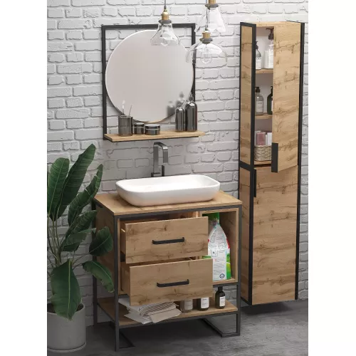 Тумба 1Marka Grunge Loft 80Н 2я/2п, дуб вотан, изображение 5