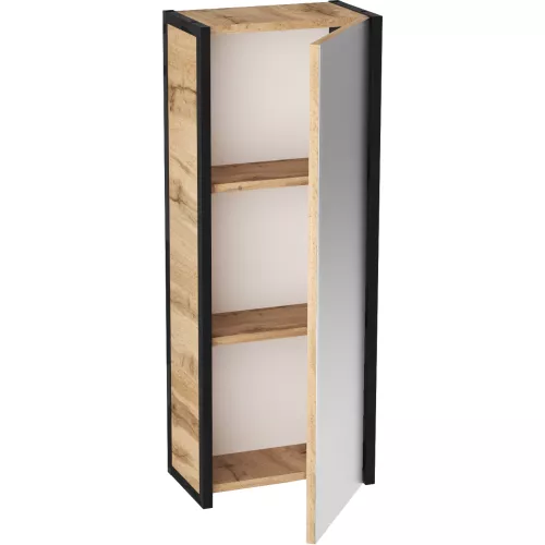 Пенал зеркальный 1Marka GRUNGE LOFT 35П 1д, Внешний вид: с зеркалом, изображение 2