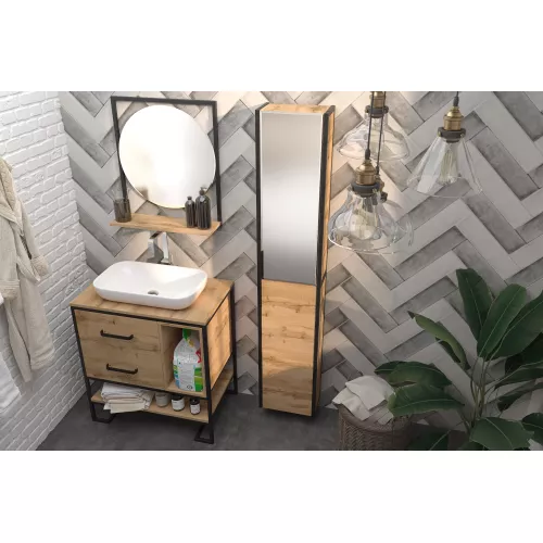 Тумба 1Marka Grunge Loft 80Н 2я/2п, дуб вотан, изображение 6