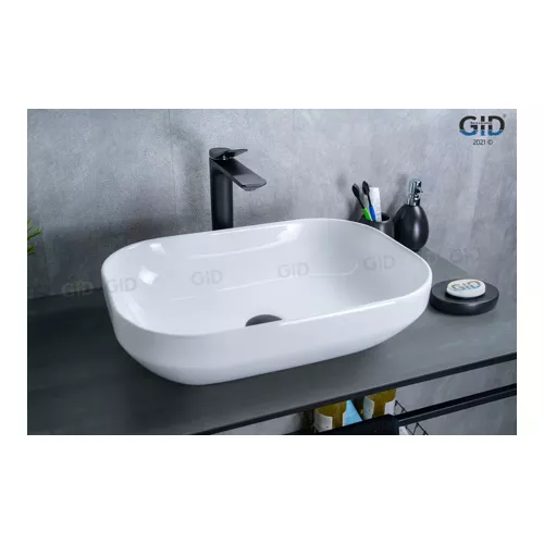 Накладная раковина для ванной Gid D1468 белая
