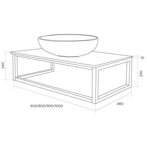 Столешница из керамогранита 1Marka LOFT  60, светло-серый МА01 Nat, Выбрать размер: 60, изображение 3