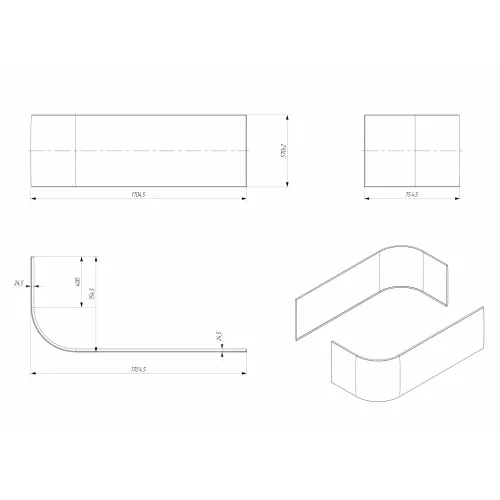 Панель 1Marka  "ALISA MG" 170*75 L/R, изображение 2