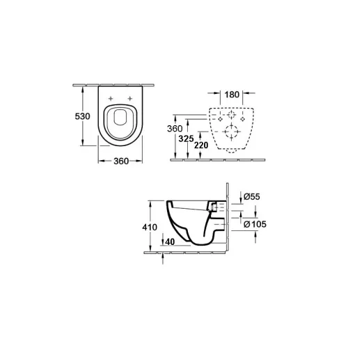 Унитаз подвесной ESBANO AMAPOLA (Matt White) 530x365x370, изображение 9
