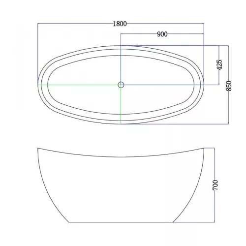 Ванна акриловая Esbano Ottawa, 180x85x70, изображение 3