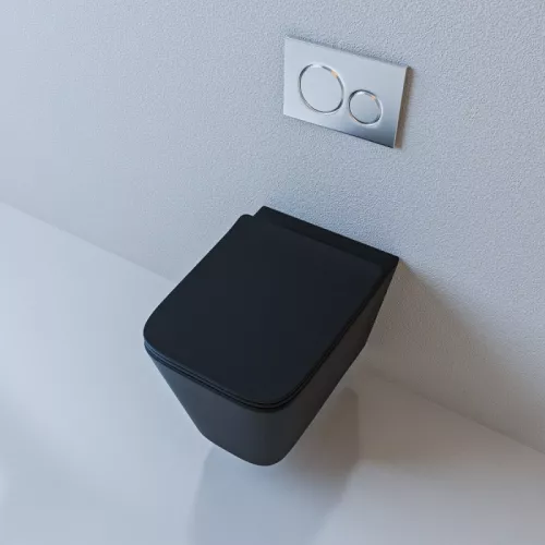 Унитаз подвесной ESBANO GARTEZ (Matt Black) 510x345x340, изображение 4