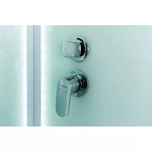 Душевая кабина квадратная с крышей и LED освещением ESBANO-ES-L90/100CKR, Выбрать размер: 90х90, изображение 8