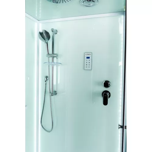 Душевая кабина квадратная с крышей и LED освещением ESBANO-ES-L90/100CKR, Выбрать размер: 90х90, изображение 3