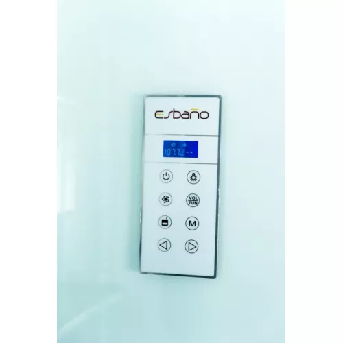 Душевая кабина квадратная с крышей и LED освещением ESBANO-ES-L90/100CKR, Выбрать размер: 90х90, изображение 12