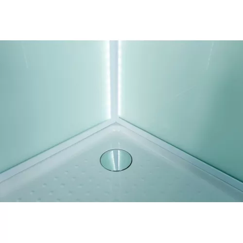 Душевая кабина квадратная с крышей и LED освещением ESBANO-ES-L90/100CKR, Выбрать размер: 90х90, изображение 16
