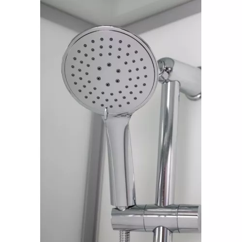 Душевая кабина Esbano ESW-90CR/100CR четверть круга с прозрач.стекло, белый профиль, Выбрать размер: 90х90, изображение 3