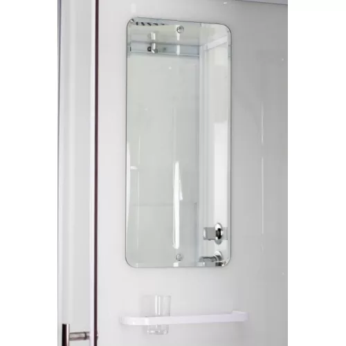 Душевая кабина Esbano ESW-90CR/100CR четверть круга с прозрач.стекло, белый профиль, Выбрать размер: 90х90, изображение 9