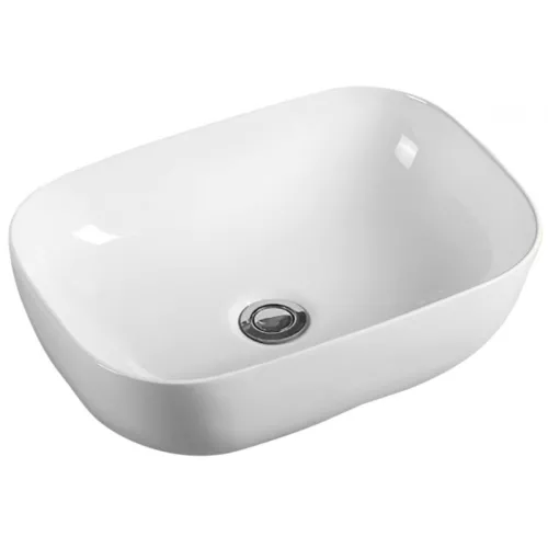 Раковина накладная ESBANO MARTEL (Белый), Выбрать цвет: Белый, Выбрать размер: 455x325x135, изображение 2