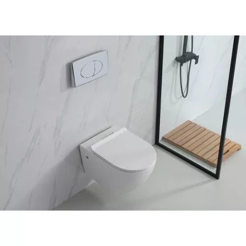 Унитаз подвесной ESBANO FORTEX (Белый) 55х37х37 см, Выбрать цвет: Белый, изображение 5