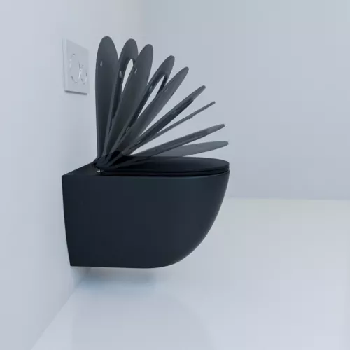 Унитаз подвесной ESBANO FORTEX (Черный матовый), Выбрать цвет: Черный матовый, изображение 5