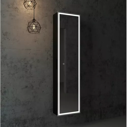 Мебель для ванной: Зеркало-пенал ACWEN "Mirror Box black Led" 40х160 1 в магазине Акватория