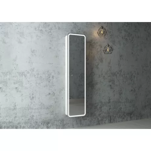 Зеркало-пенал ACWEN "Lorenzo LED" 40х160 с розеткой, изображение 4