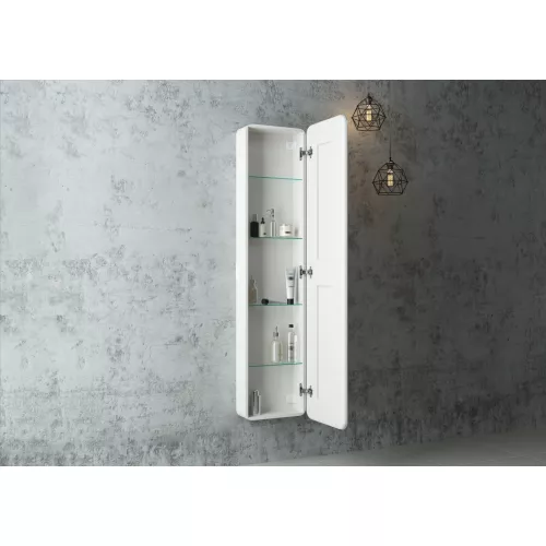 Зеркало-пенал ACWEN "Lorenzo LED" 40х160 с розеткой, изображение 6