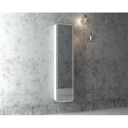 Зеркало-пенал ACWEN "Lorenzo LED" 40х160 с розеткой, изображение 5