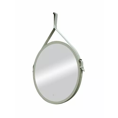 Зеркало ACWEN "Millenium White Led" D-650 на ремне из натурал. кожи белого цвета, Выбрать цвет: Белый, изображение 12
