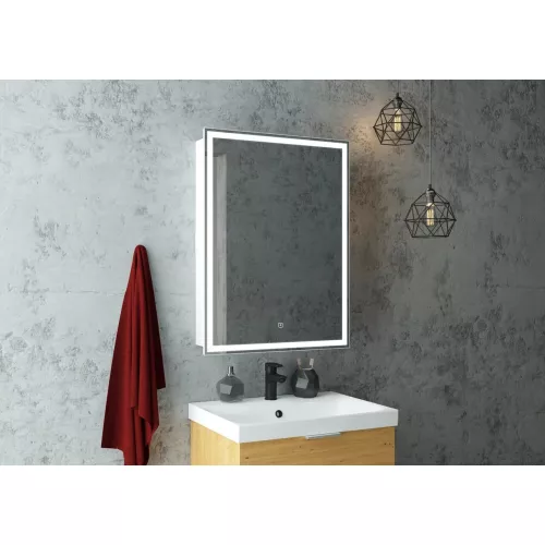 Мебель для ванной: Зеркало-шкаф ACWEN "Allure LED" правый левый, с розеткой 1 в магазине Акватория
