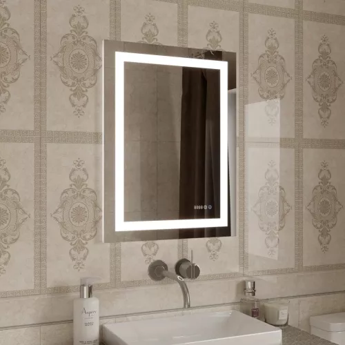 Мебель для ванной: Зеркало ACWEN "Rimini Led" с часами / без часов 1 в магазине Акватория