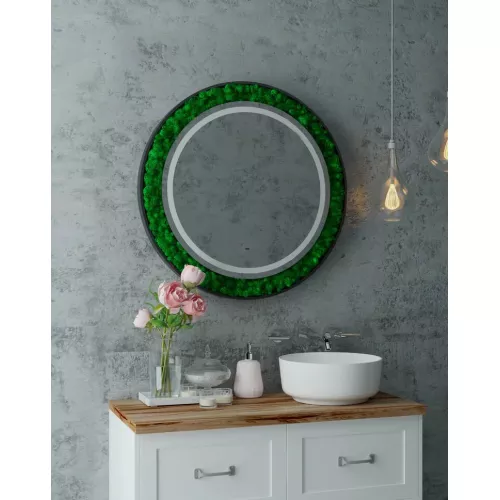 Зеркало ACWEN "Forest Led" d80/d100 с бесконтактным сенсором, Выбрать размер: 80, изображение 5