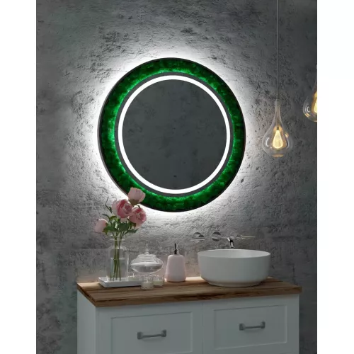 Зеркало ACWEN "Forest Led" d80/d100 с бесконтактным сенсором, Выбрать размер: 80, изображение 4