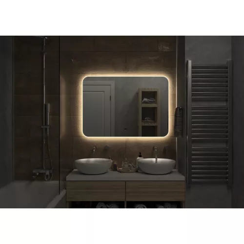 Зеркало ACWEN "Burzhe Led"  с бесконтактным сенсором, Внешний вид: горизонтальное, Выбрать размер: 100x70, изображение 4