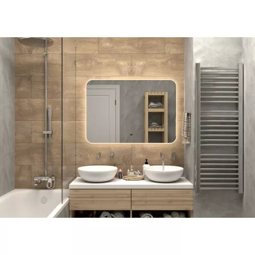 Зеркало ACWEN "Burzhe Led"  с бесконтактным сенсором, Внешний вид: горизонтальное, Выбрать размер: 100x70, изображение 5