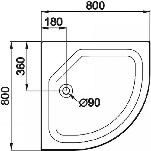 Поддон для душа Triton 80х80 ПД22/ПД6  низкий, Выбрать размер: 80х80, изображение 5