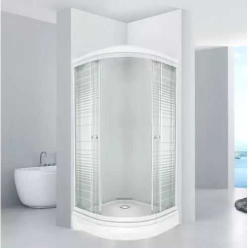 Душевое ограждение Triton ПОЛОСЫ А (низкий поддон), Цвет стекла: полосатое, Тип поддона: Низкий, Выбрать размер: 100х100, изображение 6