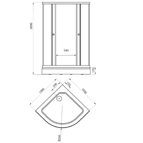 Душевое ограждение Triton ПОЛОСЫ А (низкий поддон), Цвет стекла: полосатое, Тип поддона: Низкий, Выбрать размер: 100х100, изображение 8