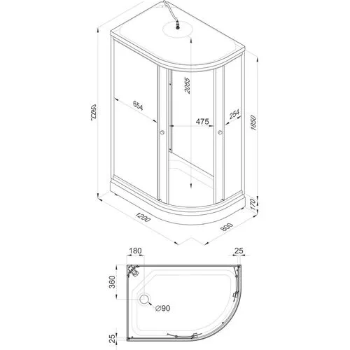 Душевая кабина Triton КОРАЛЛ А 120х80 левая/правая низкий поддон, Цвет стекла: с рисунком, Цвет профиля: Белый, Тип поддона: Низкий, Выбрать размер: 120х80, Наличие крыши: есть, Ориентация: левая, изображение 5
