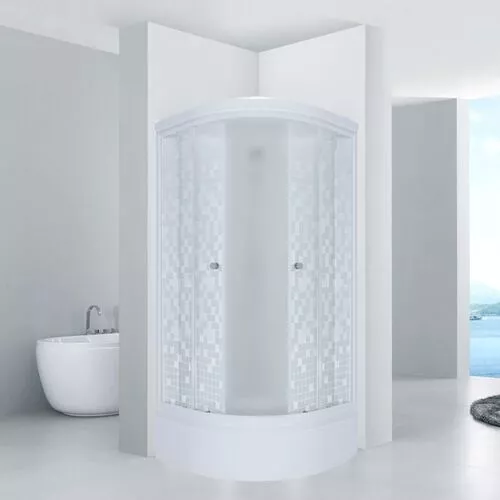 Душевое ограждение Triton МОЗАИКА В (средний поддон), Цвет стекла: мозаика, Тип поддона: Средний, Выбрать размер: 100х100, изображение 2