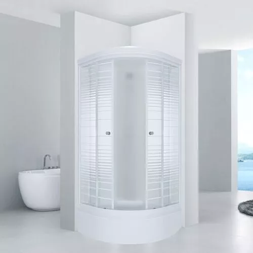 Душевое ограждение Triton ПОЛОСЫ  В (средний поддон), Цвет стекла: полосатое, Тип поддона: Средний, Выбрать размер: 100х100, изображение 2