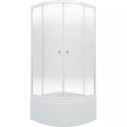 Душевое ограждение  Triton ЛАЙТ Б (высокий поддон) 90х90, Цвет стекла: с рисунком, Цвет профиля: Белый, Тип поддона: Высокий, Выбрать размер: 90х90, изображение 3