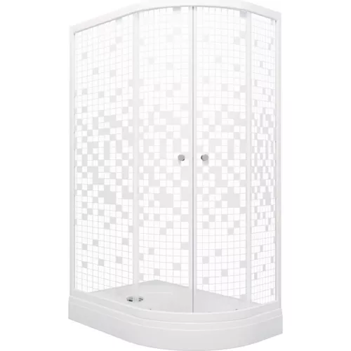 Душевое ограждение  Triton КОРАЛЛ  R/L 120х80 ( А- низкий поддон), Цвет профиля: Белый, Тип поддона: Низкий, Ориентация: левая, изображение 4