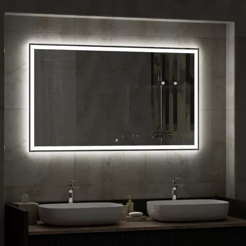 Зеркало ACWEN "Mercury Led" с подогревом, Тип: Сенсорное зеркало с подогревом, Выбрать размер: 120x80, изображение 3