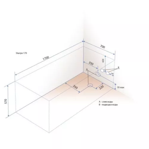 Ванна акриловая Triton Ультра, Выбрать размер: 170, изображение 14