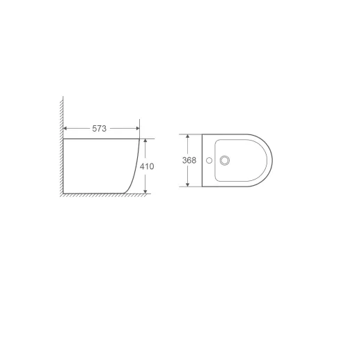 Биде напольное WeltWasser SK MERZBACH 003, Выбрать цвет: Белый глянец, изображение 2
