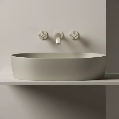 Умывальник чаша накладная овальная (цвет Капучино Матовый) Element 600*415*135мм, изображение 3