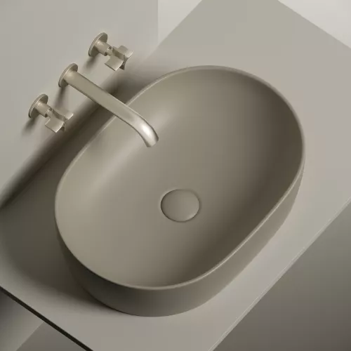 Умывальник чаша накладная овальная (цвет Капучино Матовый) Element 600*415*135мм, изображение 4