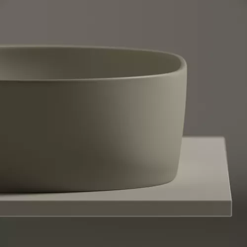 Умывальник чаша накладная овальная (цвет Капучино Матовый) Element 600*415*135мм, изображение 6