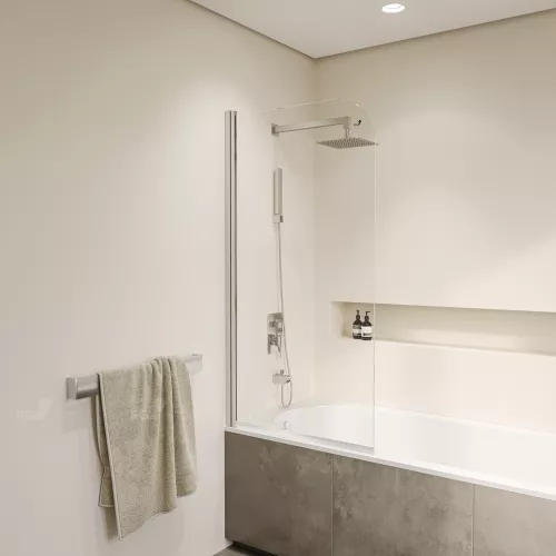 Шторка на ванну RGW SC-109, Цвет стекла: прозрачное, Цвет профиля: Хром, Выбрать размер: 70, изображение 8